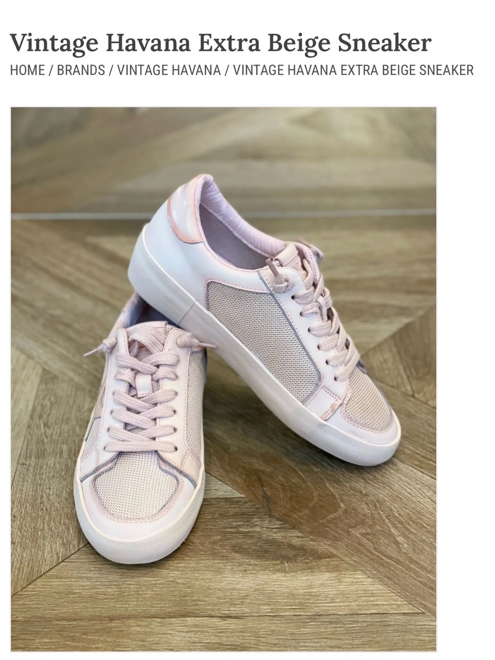 Vintage Havana Women's Blush Beige Low-Top Sneaker